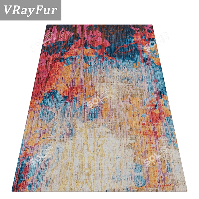 Luxury Rug Set: High-Quality Textures 3D model image 2