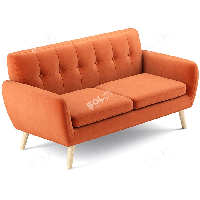 Josephine Modern Petite Sofa 3D model image 1