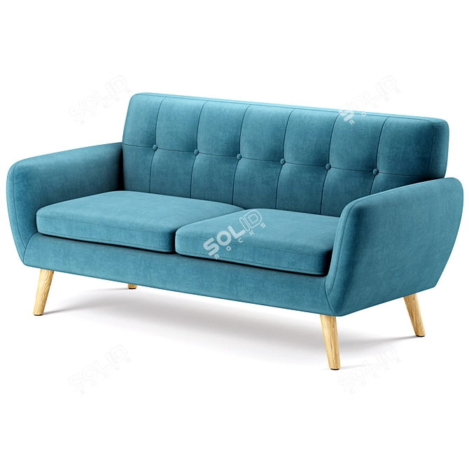 Josephine Modern Petite Sofa 3D model image 2