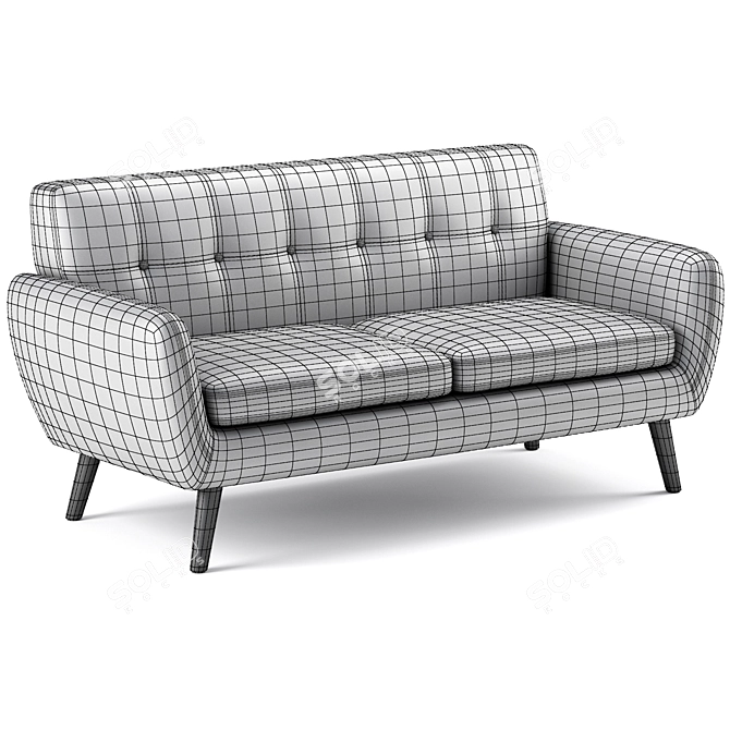 Josephine Modern Petite Sofa 3D model image 5