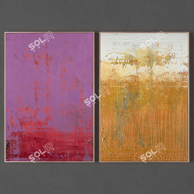 2 Frame Collection - 900x620mm w/ 2800x2800px Textures 3D model image 1