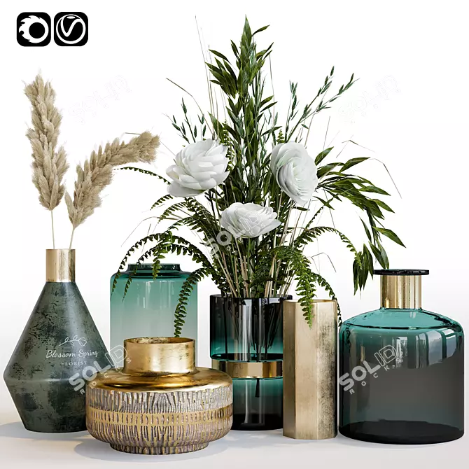 Elegant Decor Set: 6-Piece Collection 3D model image 1