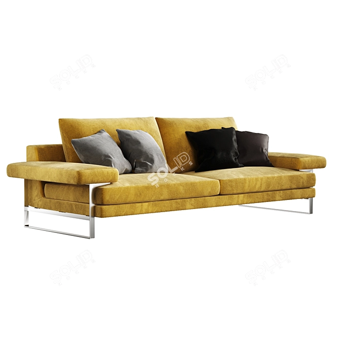 Arketipo Ego 2-Seater Sofa: Excessive Comfort and Subtle Personality 3D model image 1