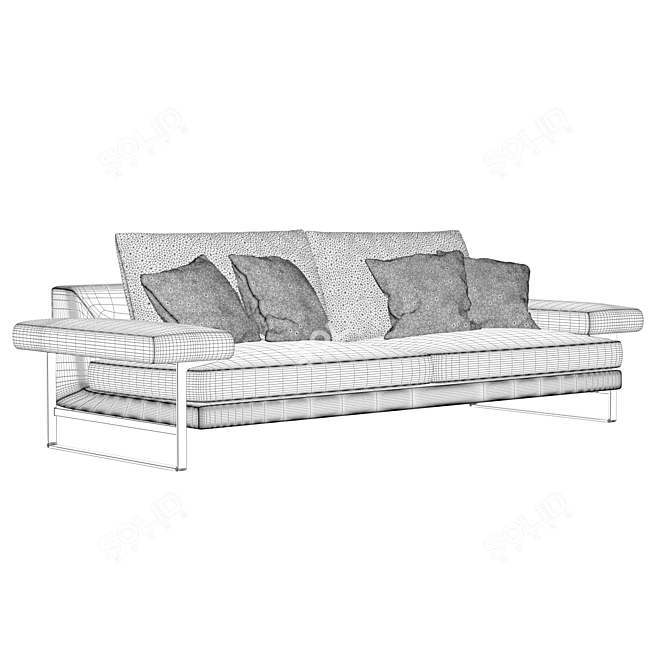 Arketipo Ego 2-Seater Sofa: Excessive Comfort and Subtle Personality 3D model image 5