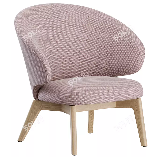 LET Armchair: Stylish Comfort for Your Space 3D model image 1