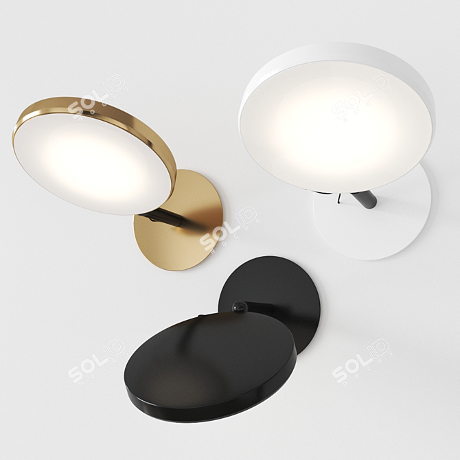 Sleek Sattler AVVENI Wall Lamp 3D model image 2