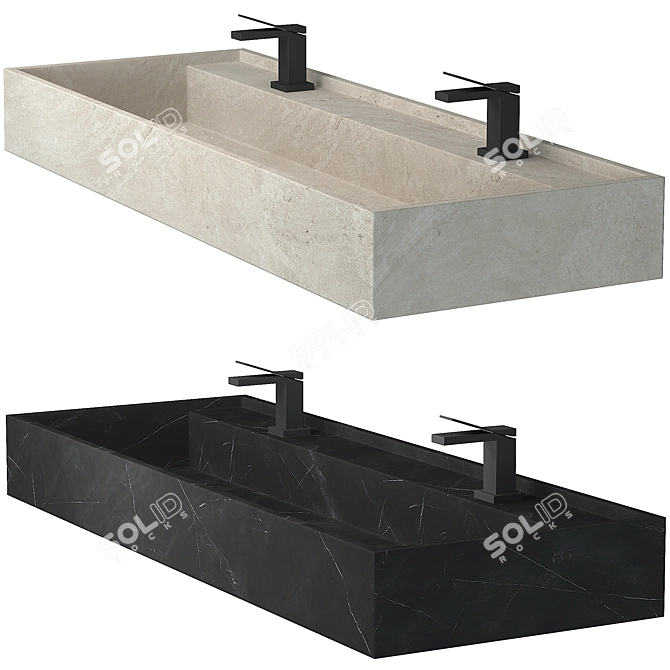 Inalco HYDRA 117x43 Sink: MDi Collection 3D model image 2