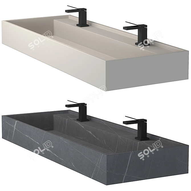 Inalco HYDRA 117x43 Sink: MDi Collection 3D model image 3