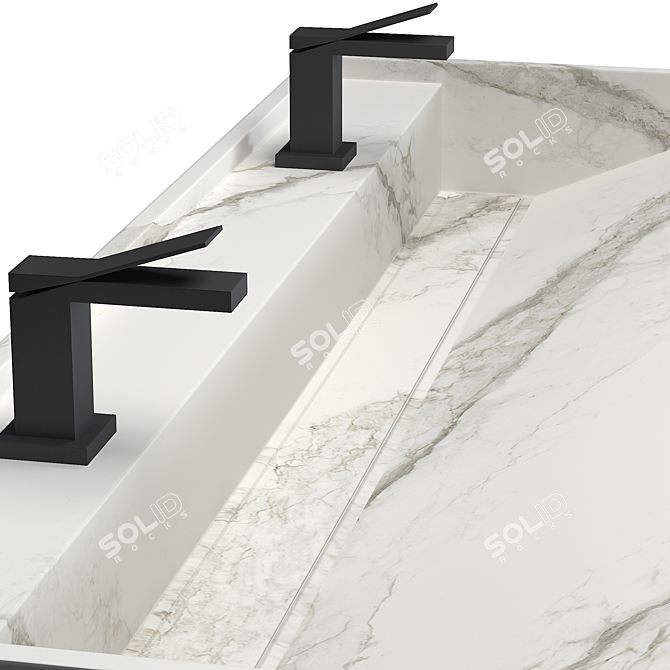 Inalco HYDRA 117x43 Sink: MDi Collection 3D model image 4