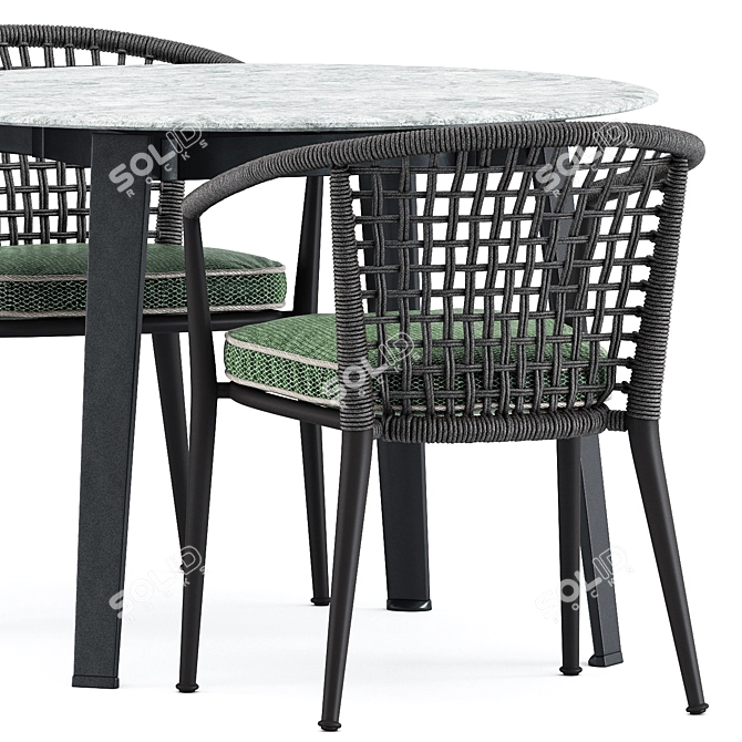 Erica 19 Chair and Ginepro Round Outdoor Table 3D model image 2