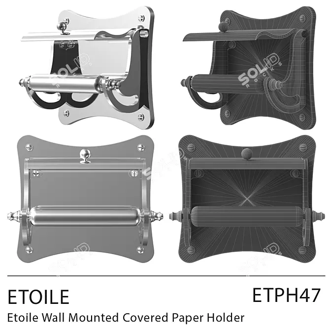 Etoile Wall Mount Paper Holder 3D model image 1