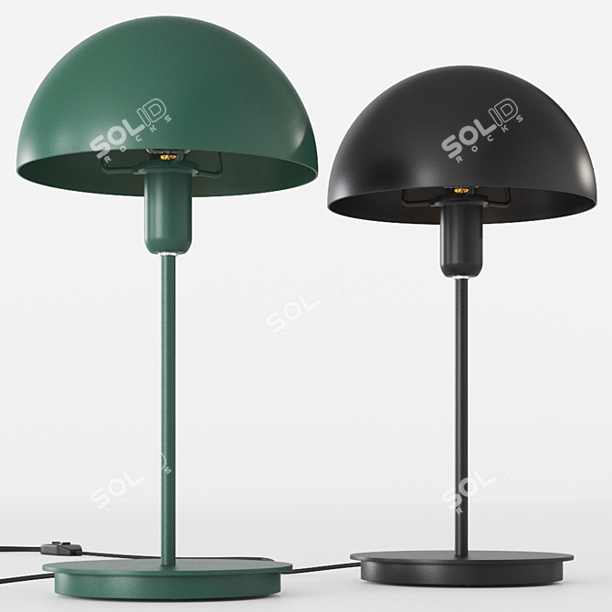 Sleek Iron Table Lamp - AMEDEO by ZAVA 3D model image 1