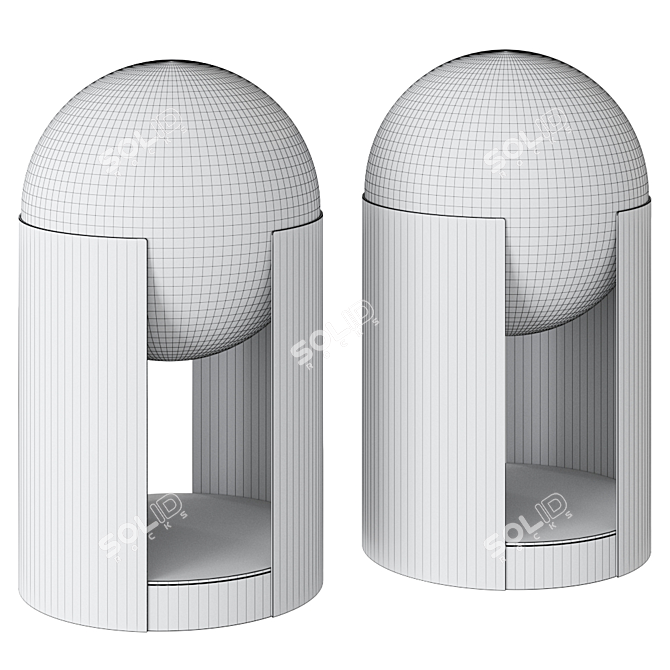  Softwing Table Lamp: Elegant Metal Design 3D model image 2