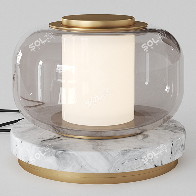 Luminous Luna A Glass Table Lamp 3D model image 1