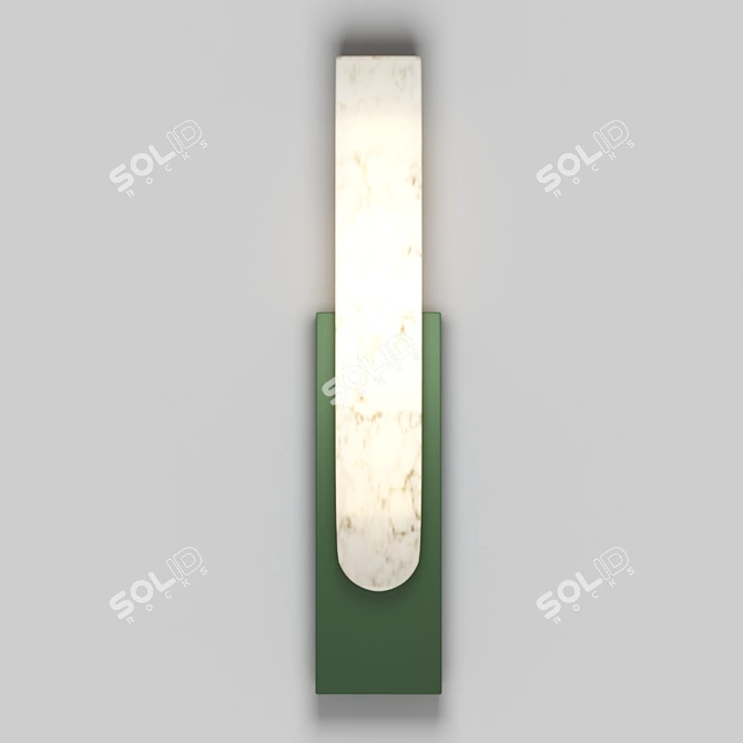 Mirca Grin 44.1050: Modern Green Metal Wall Light 3D model image 1