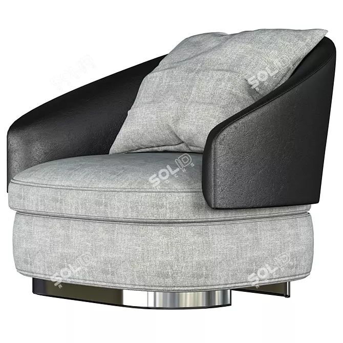 Elegant Minotti Lawson Armchair 3D model image 1