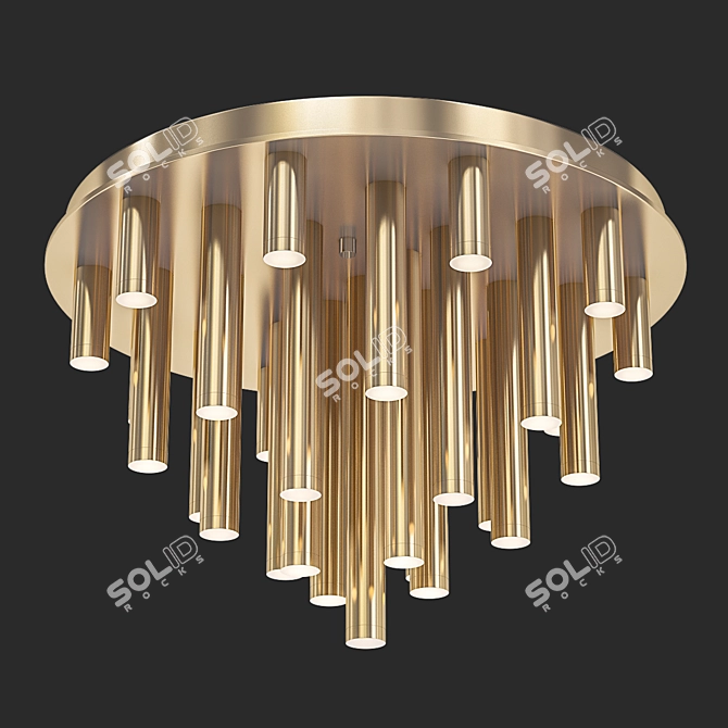 Elegant Trumpet Ceiling Light 3D model image 1