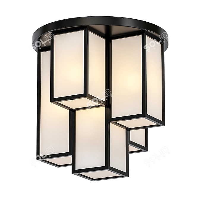 Elegant Axel Bronze Ceiling Lamp 3D model image 1