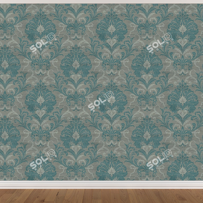 Seamless Wallpaper Set with 3 Colors 3D model image 4