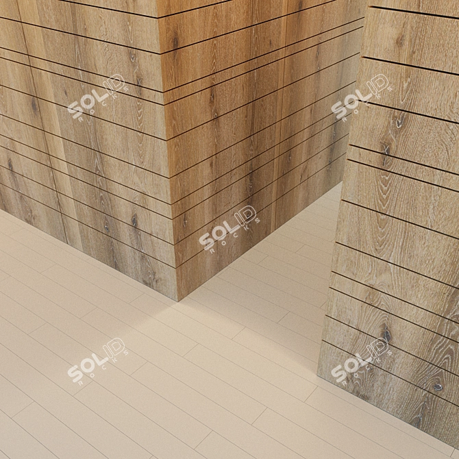 Title: Corner Wood Wall Panel 3D model image 3