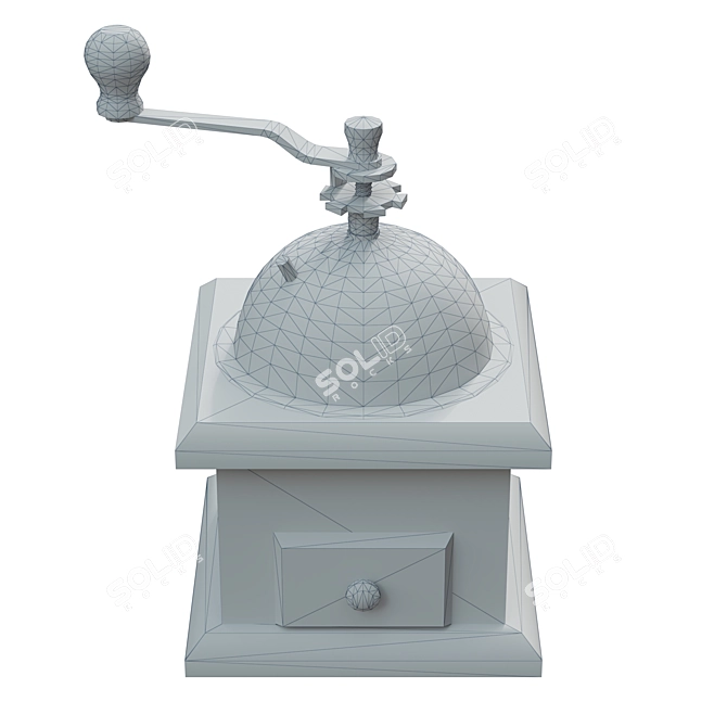 Sleek Low-Poly Coffee Grinder: PBR Model 3D model image 5