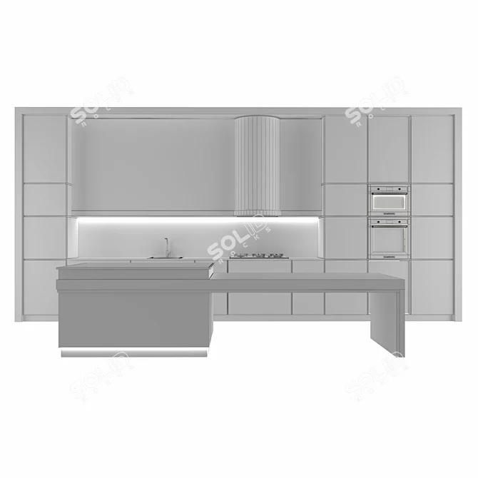 Modern Kitchen Set: 3D Max 3D model image 4