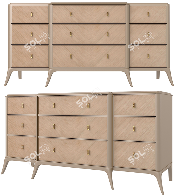 Etoile Dresser: Elegant and Versatile Storage 3D model image 1