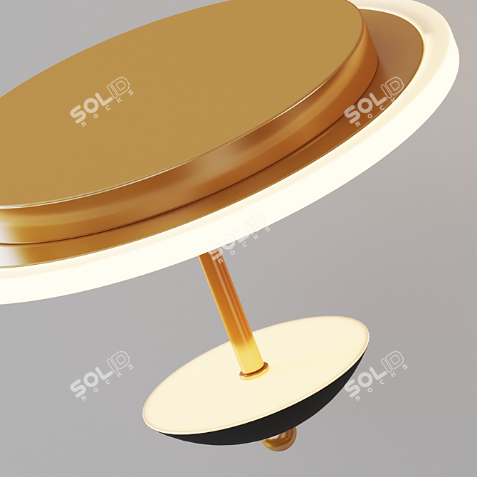 Glowing Umbrella Pendant Light 3D model image 2