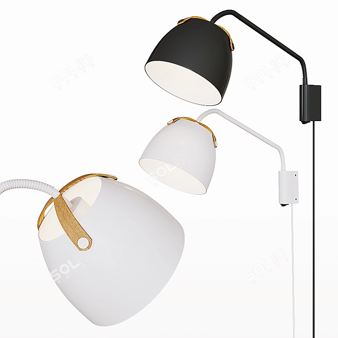 Scandinavian Minimalist Oslo Wall Lamp 3D model image 1