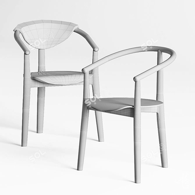 EVO B-2940 & B-2944 Chairs 3D model image 3