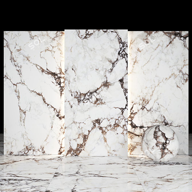 Breccia Marble Texture 02: High Gloss Slabs & Tiles 3D model image 2