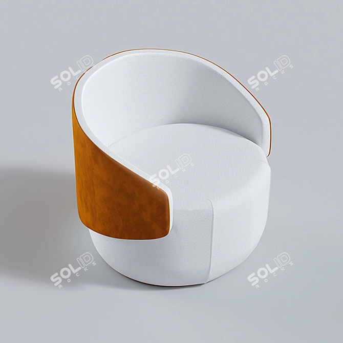 Ananda Round Armchair 3D model image 1