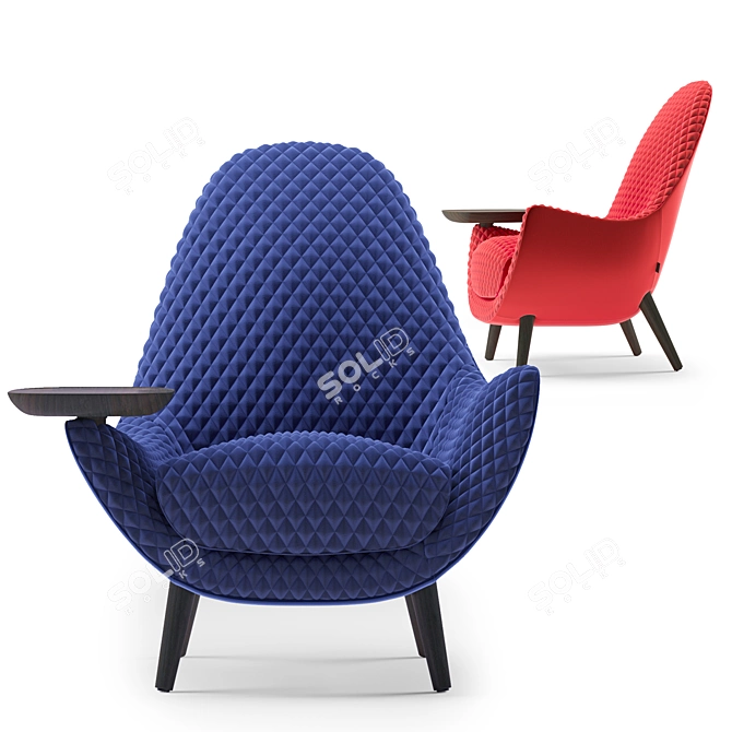 Regal Comfort: Poliform Mad King Armchair 3D model image 1