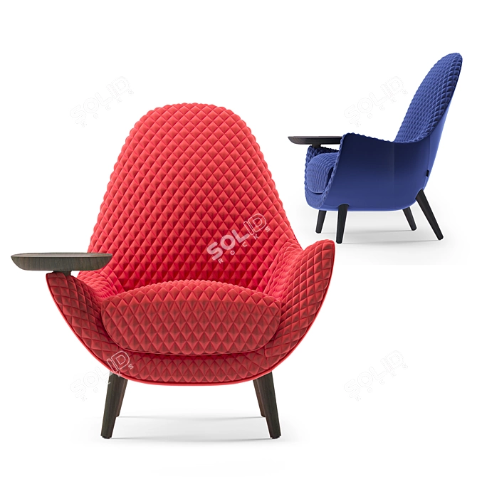 Regal Comfort: Poliform Mad King Armchair 3D model image 2