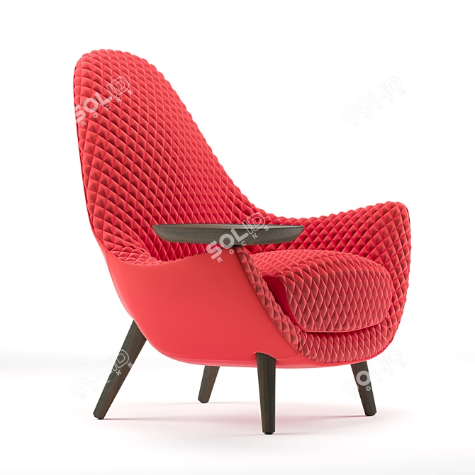 Regal Comfort: Poliform Mad King Armchair 3D model image 4