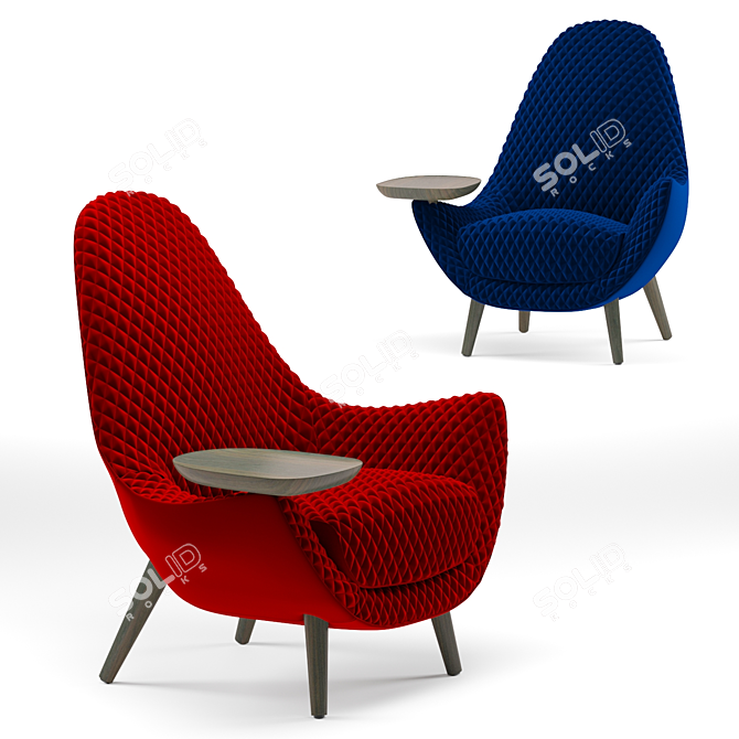 Regal Comfort: Poliform Mad King Armchair 3D model image 6