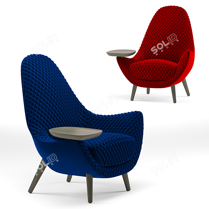 Regal Comfort: Poliform Mad King Armchair 3D model image 9