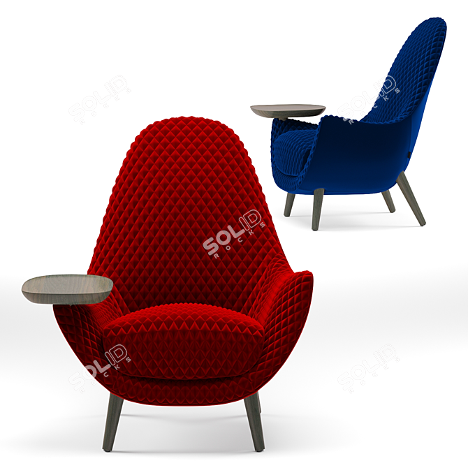 Regal Comfort: Poliform Mad King Armchair 3D model image 10