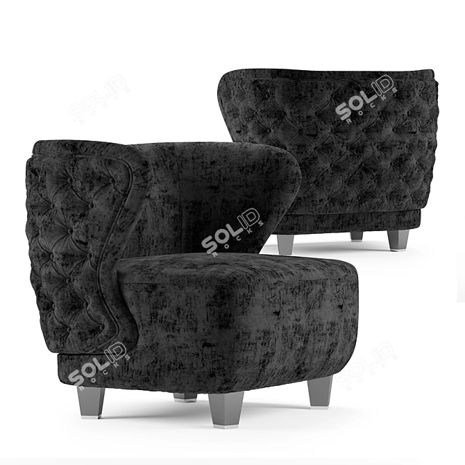 Elegant Heritage Annabelle Armchair 3D model image 1