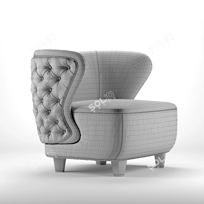 Elegant Heritage Annabelle Armchair 3D model image 2