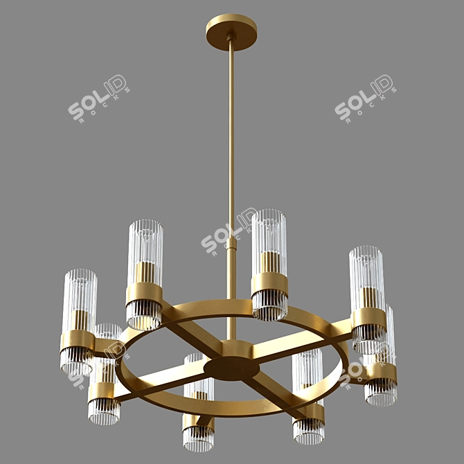 Elegant Geneva Chandelier 3D model image 1