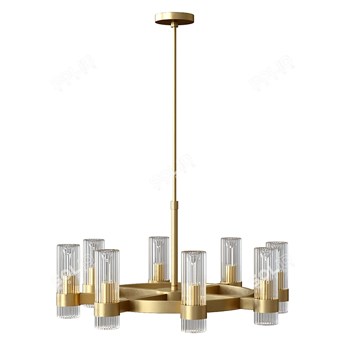 Elegant Geneva Chandelier 3D model image 3