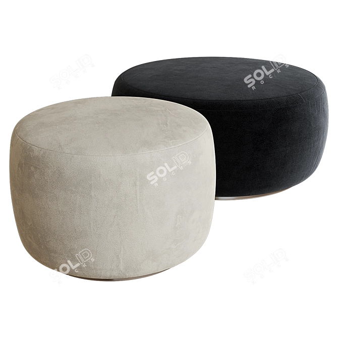 Sleek and Chic Poof 3D model image 5