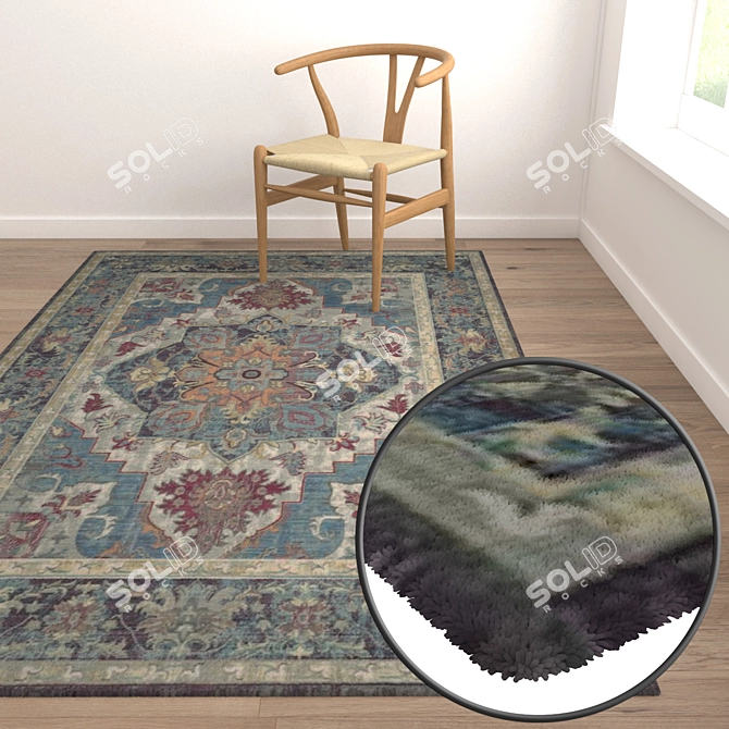 Luxury Carpet Set: High-Quality Textures 3D model image 5