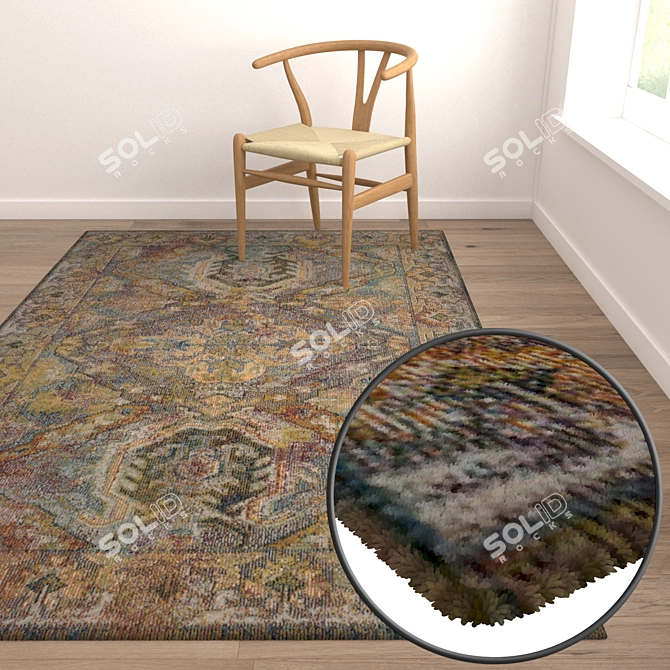 Luxury Carpets Set 2044 3D model image 5