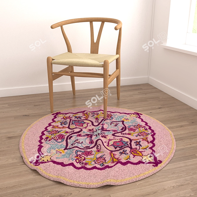 Round Carpet Set 46: Versatile & Diverse 3D model image 4