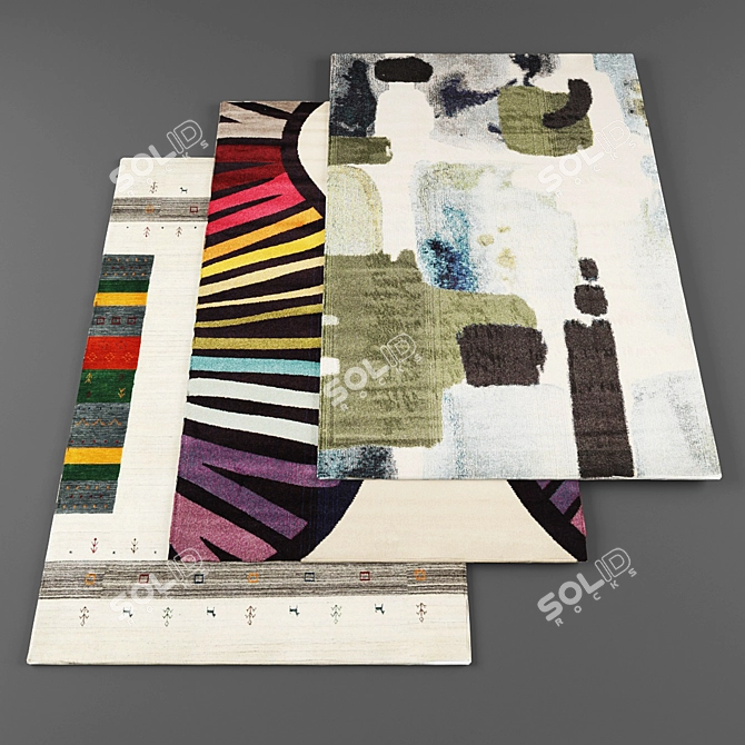 Modern Rugs Collection 3D model image 1