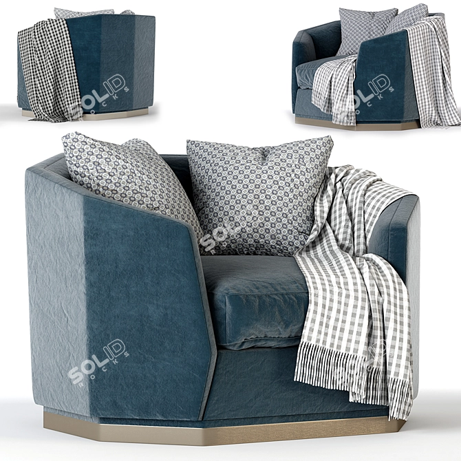 Modern Swivel Caracole Chair 3D model image 1