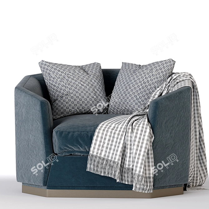 Modern Swivel Caracole Chair 3D model image 2