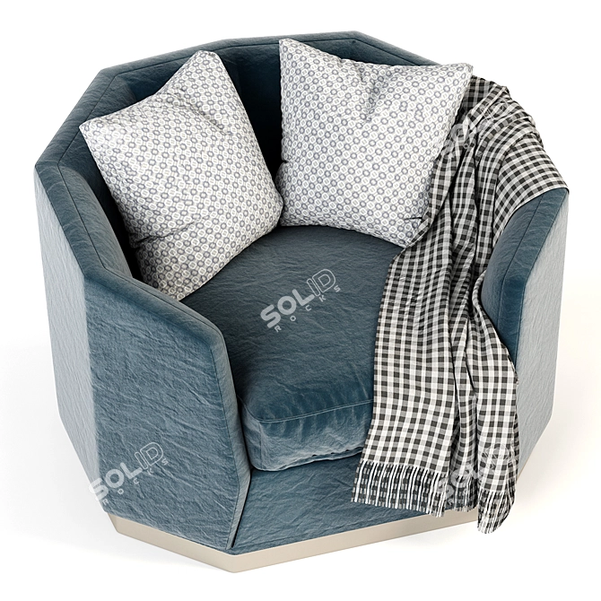 Modern Swivel Caracole Chair 3D model image 3